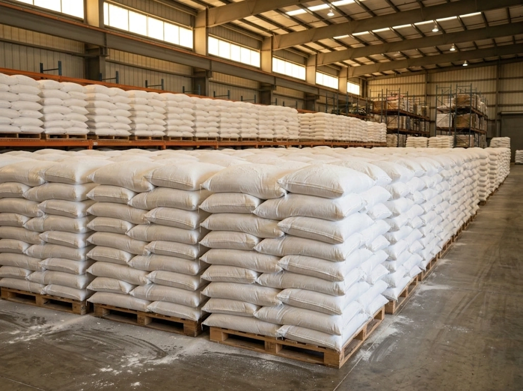 Refined borax and boric acid products manufactured by Shakti Borax at their Kosi Kalan, Mathura facility