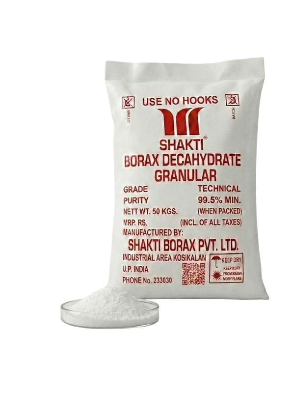 Borax Decahydrate Granular — white crystalline granules manufactured by Shakti Borax
