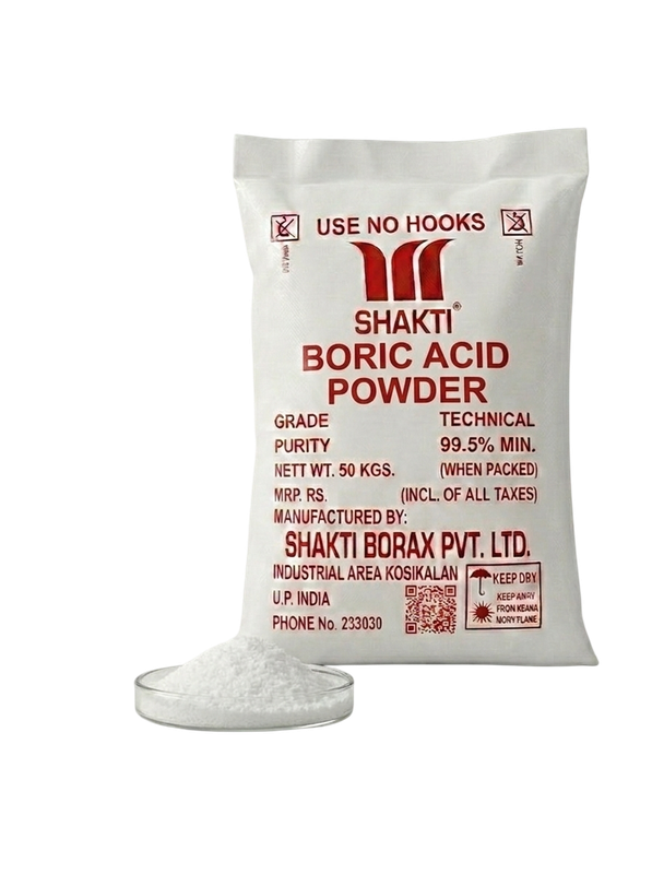Boric Acid Powder — white crystalline powder manufactured by Shakti Borax